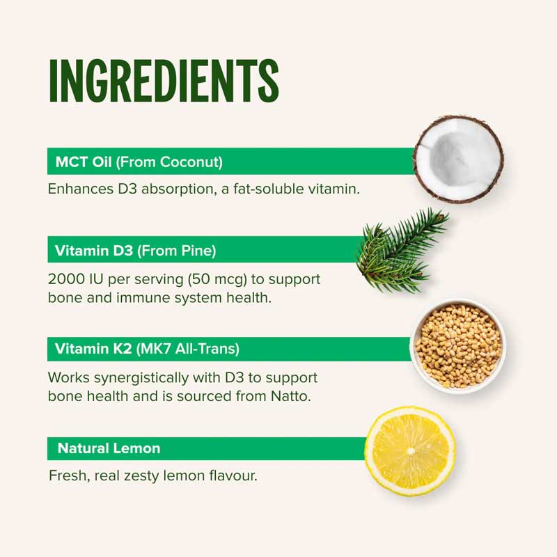 vitamin D3 and K2 ingredients